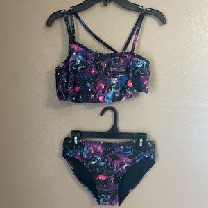 More than Magic galaxy print two piece swim suit